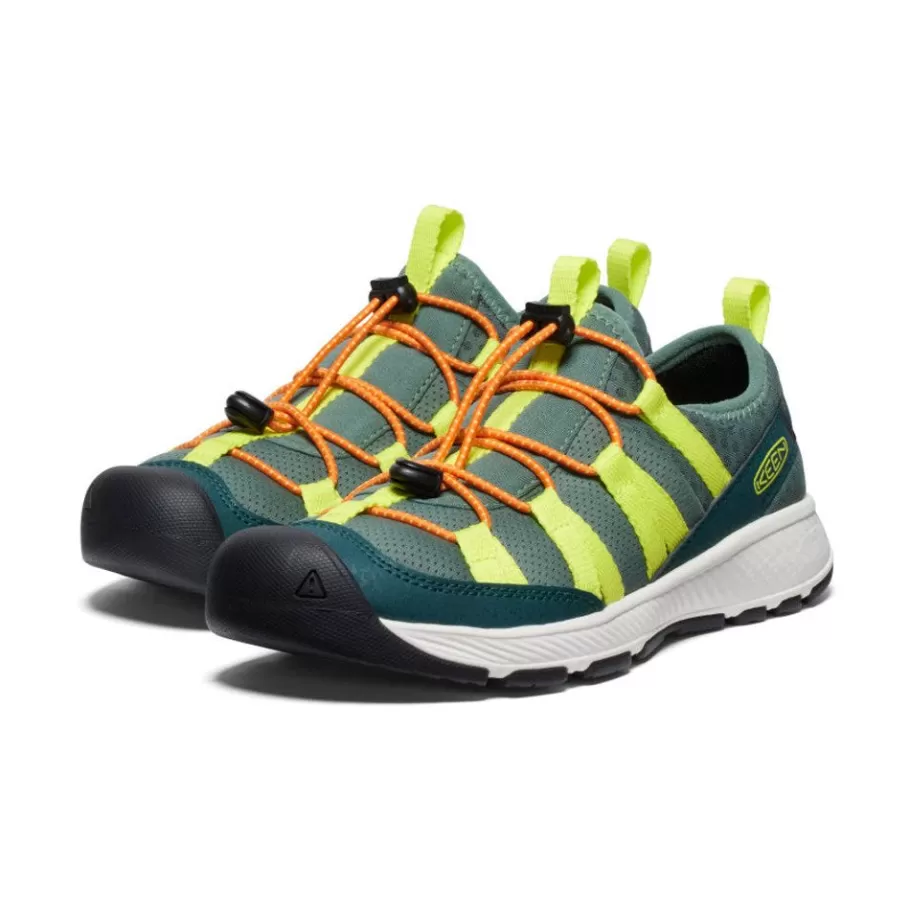 Kids KEEN Shoes-Big Kids' Motozoa Sneaker | Sea Moss/Scarlet Ibis