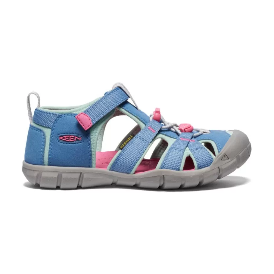 Kids KEEN Sandals-Big Kids' Seacamp Ii Cnx | Coronet Blue/Hot Pink