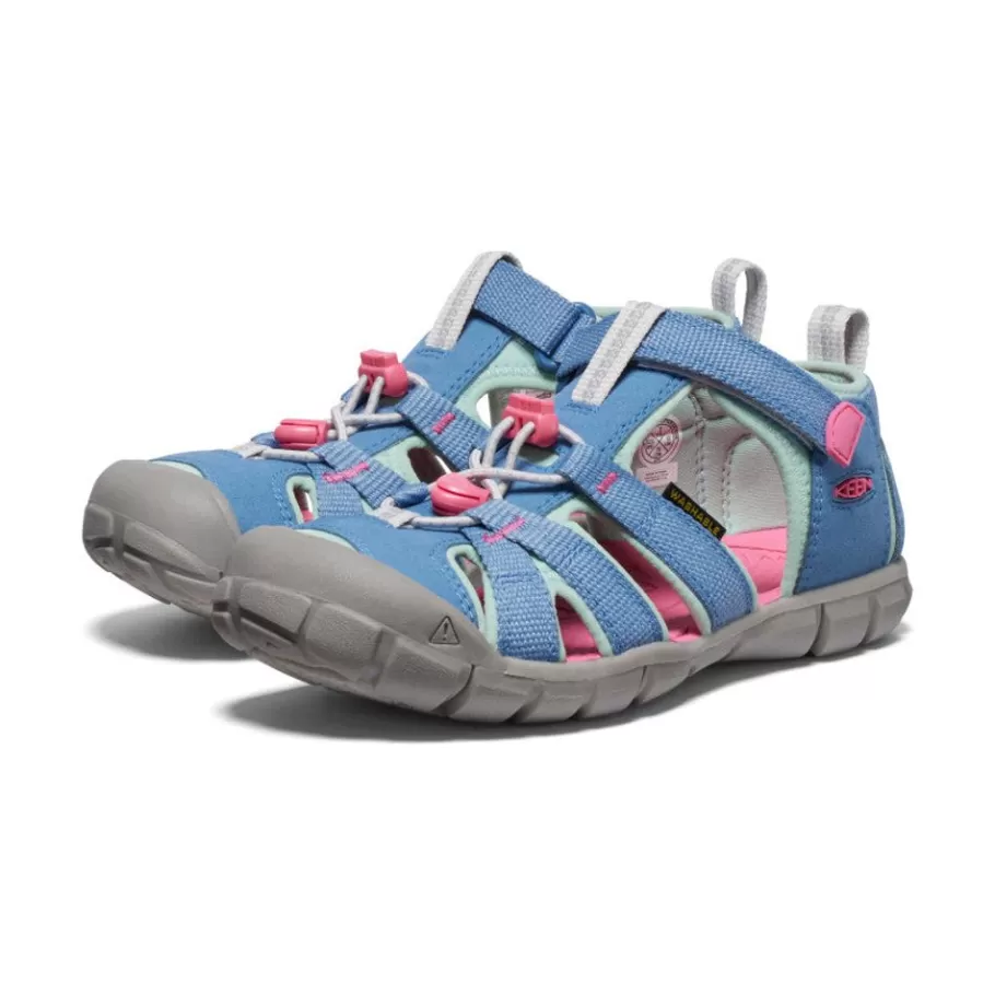Kids KEEN Sandals-Big Kids' Seacamp Ii Cnx | Coronet Blue/Hot Pink