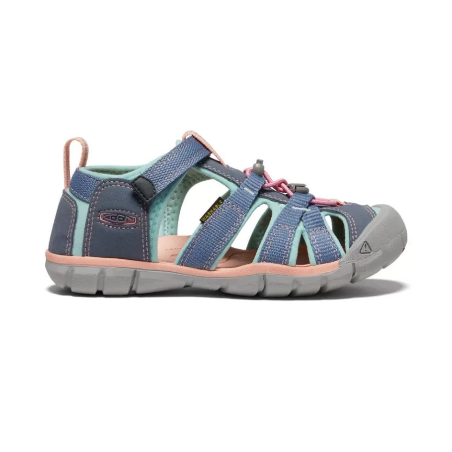 Kids KEEN Sandals-Big Kids' Seacamp Ii Cnx | Flint Stone/Ocean Wave