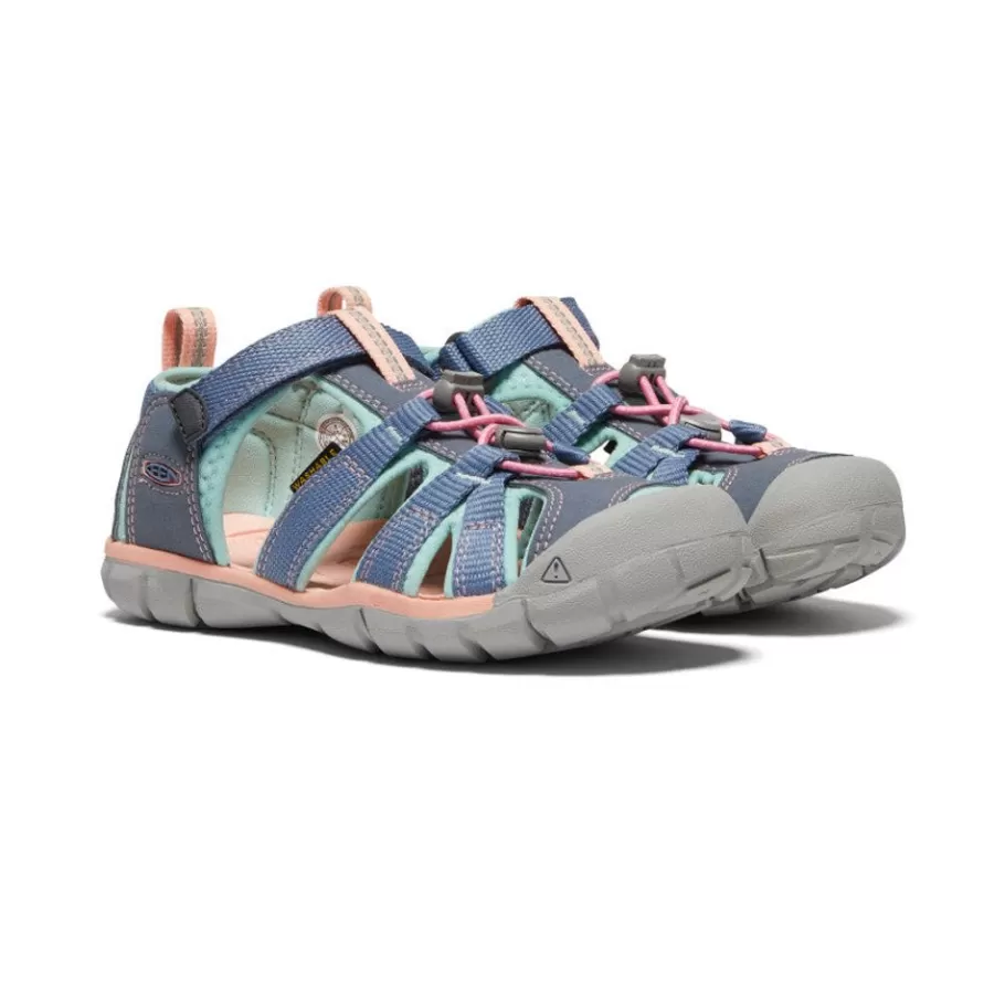 Kids KEEN Sandals-Big Kids' Seacamp Ii Cnx | Flint Stone/Ocean Wave