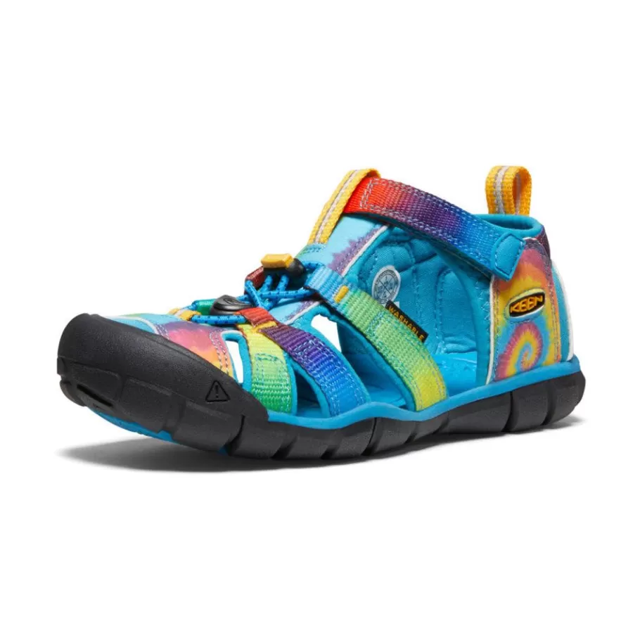 Kids KEEN Sandals-Big Kids' Seacamp Ii Cnx | Vivid Blue/Original Tie Dye