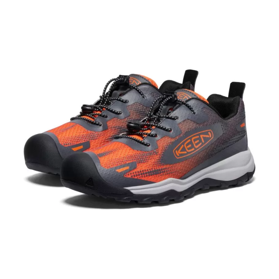 Kids KEEN Shoes-Big Kids' Wanduro Speed Hiking Shoe | Magnet/Scarlet Ibis