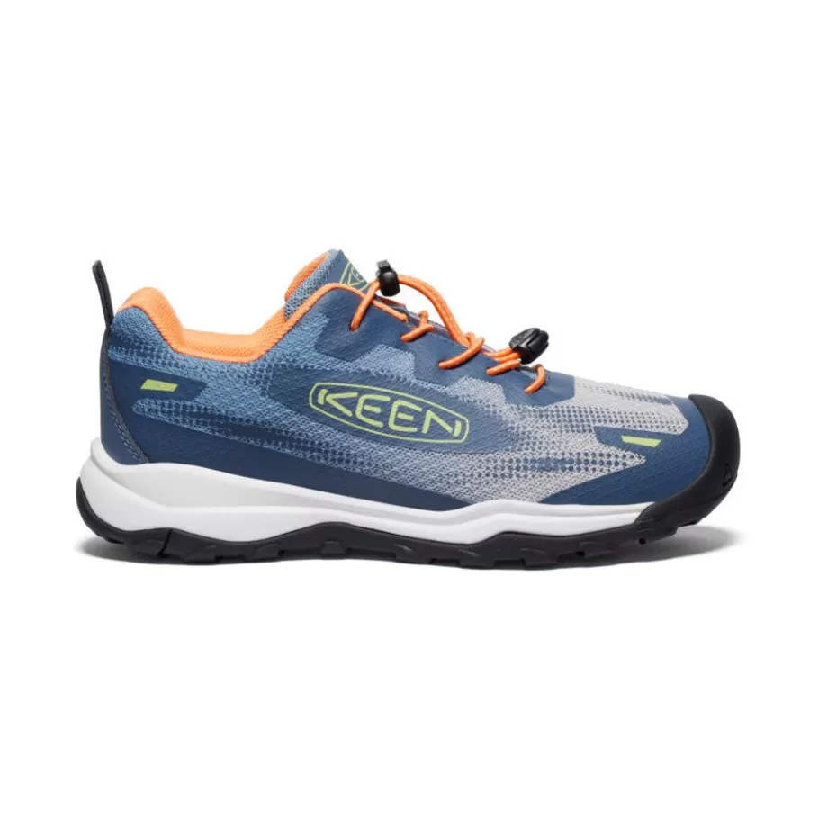 Kids KEEN Shoes-Big Kids' Wanduro Speed Hiking Shoe | Vintage Indigo/Tangerine