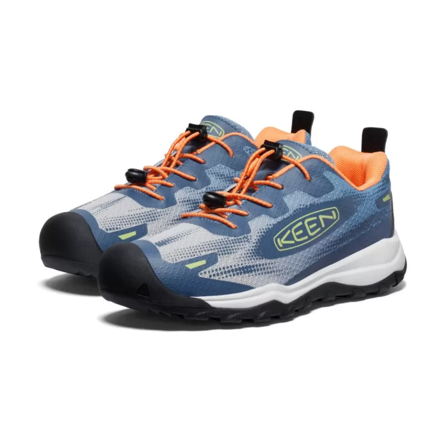 Kids KEEN Shoes-Big Kids' Wanduro Speed Hiking Shoe | Vintage Indigo/Tangerine