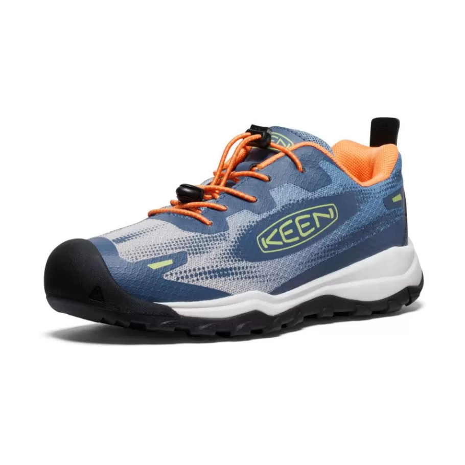 Kids KEEN Shoes-Big Kids' Wanduro Speed Hiking Shoe | Vintage Indigo/Tangerine