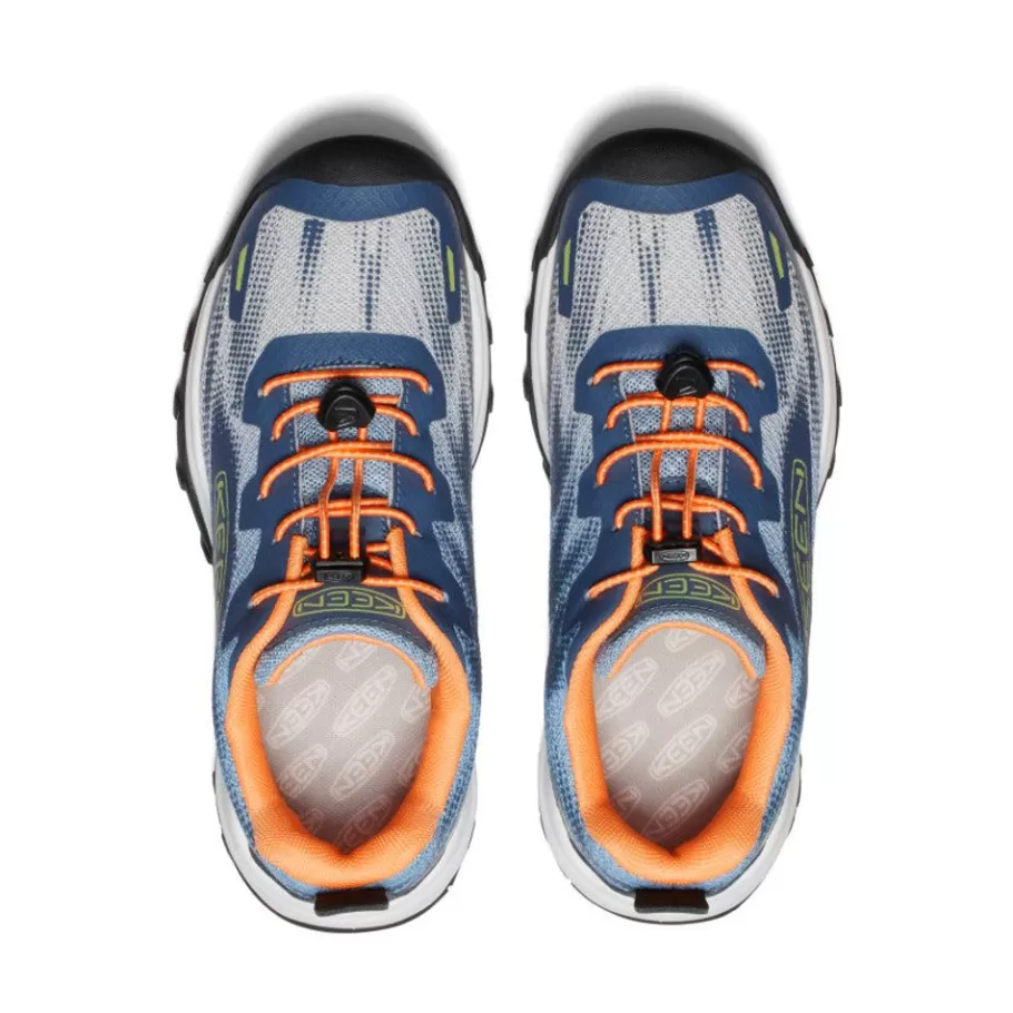Kids KEEN Shoes-Big Kids' Wanduro Speed Hiking Shoe | Vintage Indigo/Tangerine