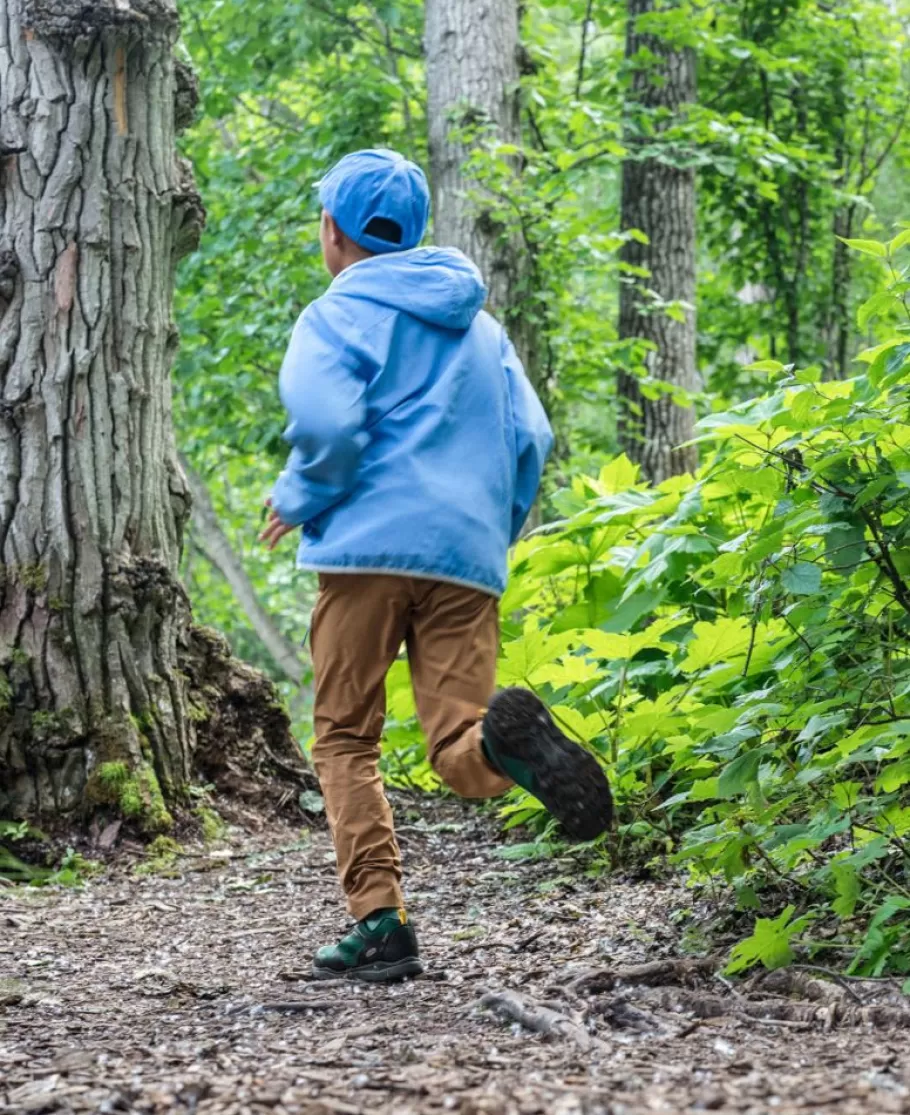 Kids KEEN Shoes-Big Kids' Wanduro Waterproof Shoe | Vintage Indigo/Scarlet Ibis