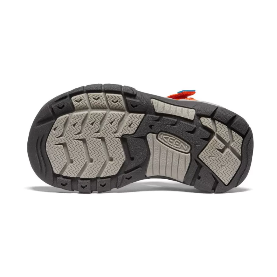 Kids KEEN Sandals-Little Kids' Newport H2 | Safety Orange/Fjord Blue