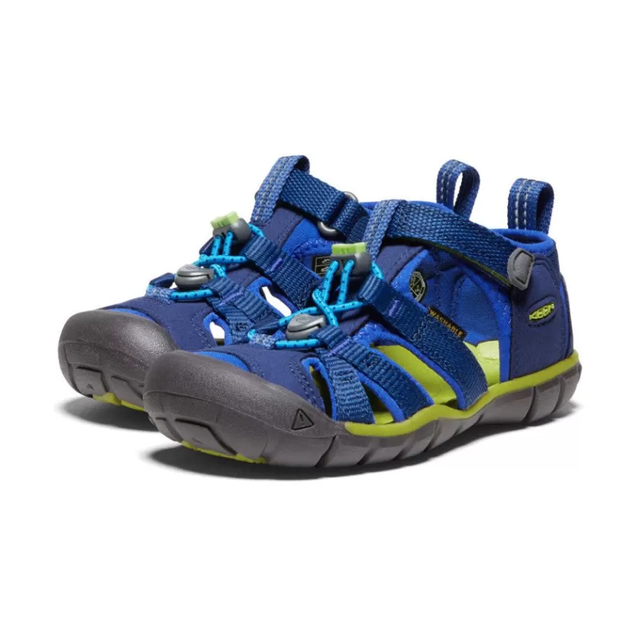 Kids KEEN Sandals-Little Kids' Seacamp Ii Cnx | Blue Depths/Chartreuse