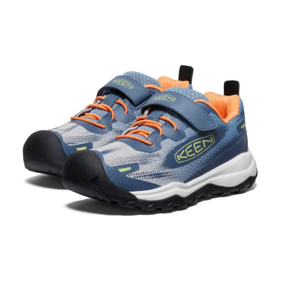 Kids KEEN Shoes-Little Kids' Wanduro Speed Hiking Shoe | Vintage Indigo/Tangerine
