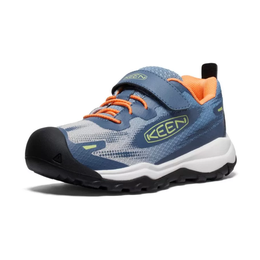 Kids KEEN Shoes-Little Kids' Wanduro Speed Hiking Shoe | Vintage Indigo/Tangerine