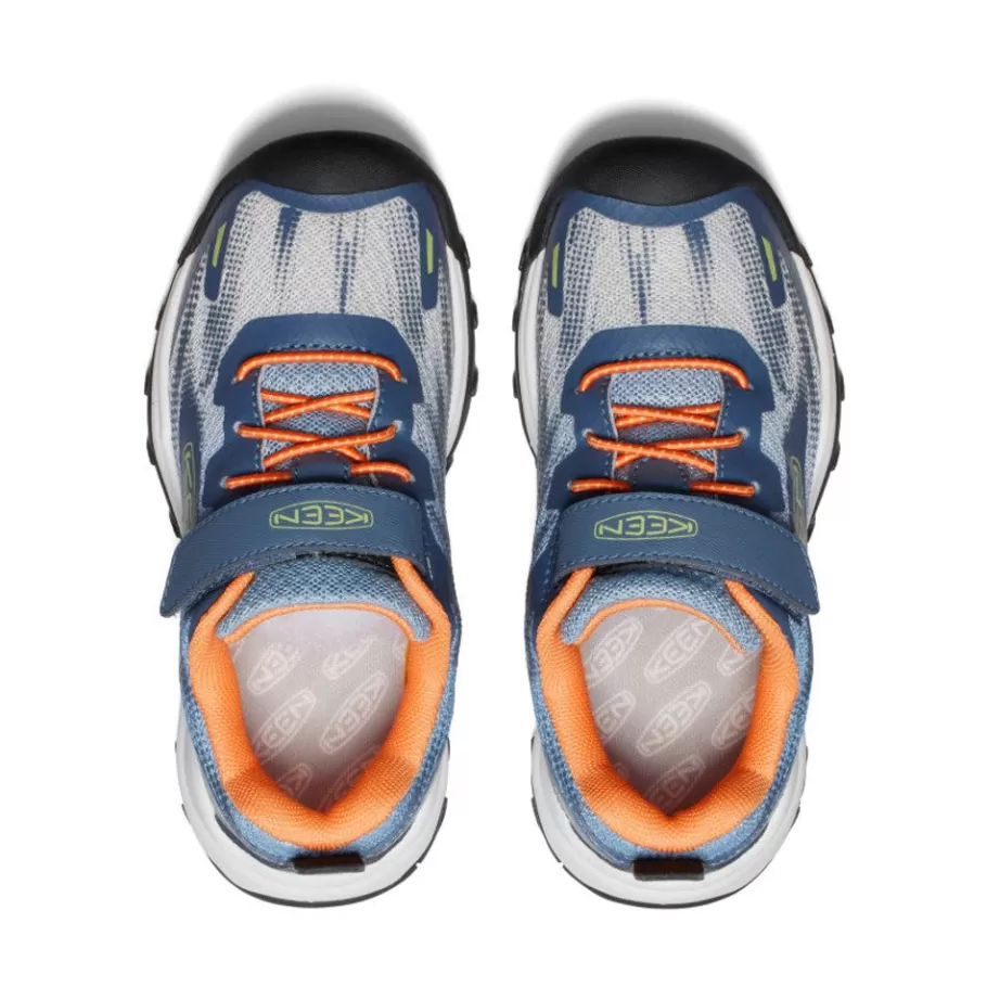 Kids KEEN Shoes-Little Kids' Wanduro Speed Hiking Shoe | Vintage Indigo/Tangerine