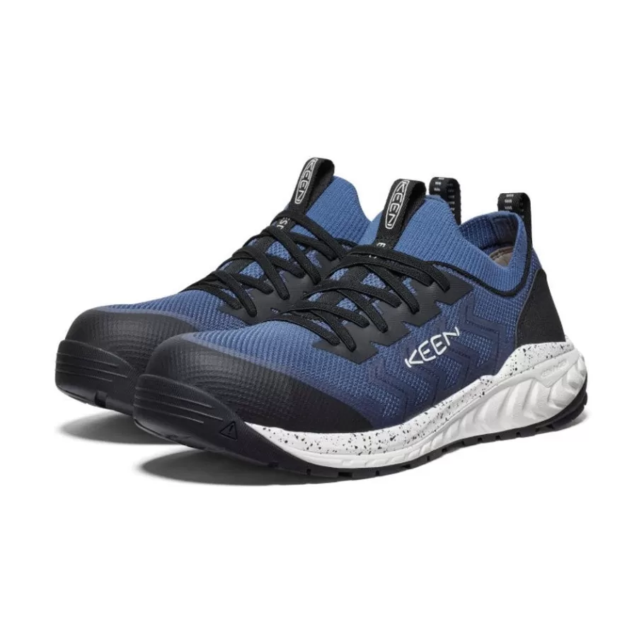 Men KEEN Work Boots & Shoes-Men'S Arvada Shift Esd Work Sneaker (Carbon-Fiber Toe) | Vintage Indigo/Black