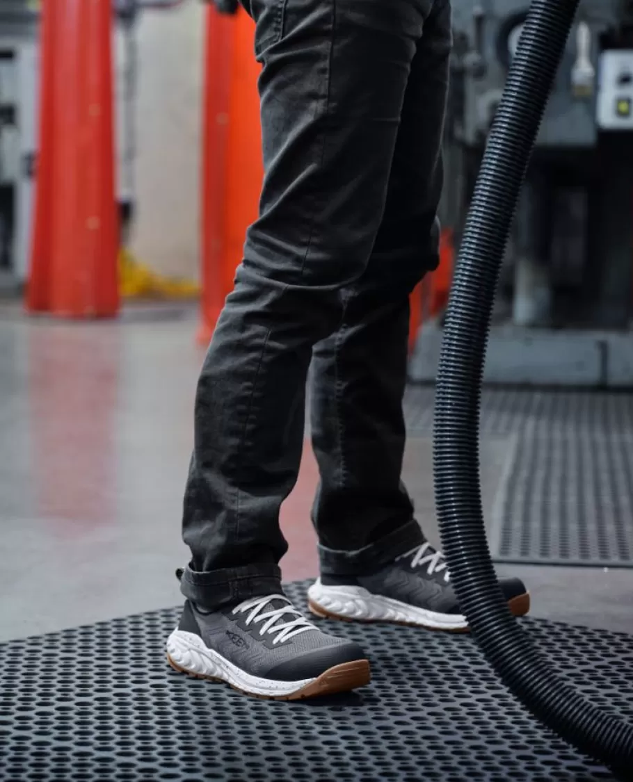 Men KEEN Work Boots & Shoes-Men'S Arvada Shift Work Sneaker (Carbon-Fiber Toe) | Martini Olive/Black