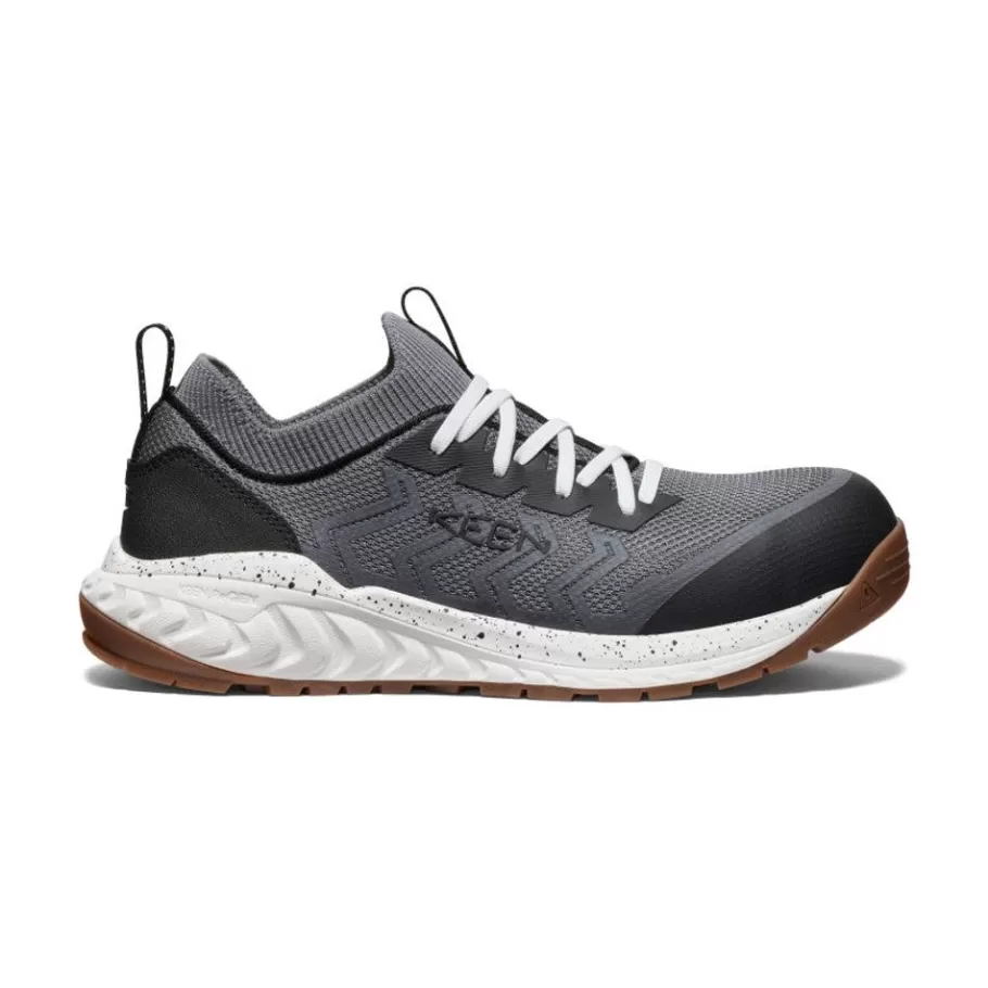 Men KEEN Work Boots & Shoes-Men'S Arvada Shift Work Sneaker (Carbon-Fiber Toe) | Steel Grey/Gum