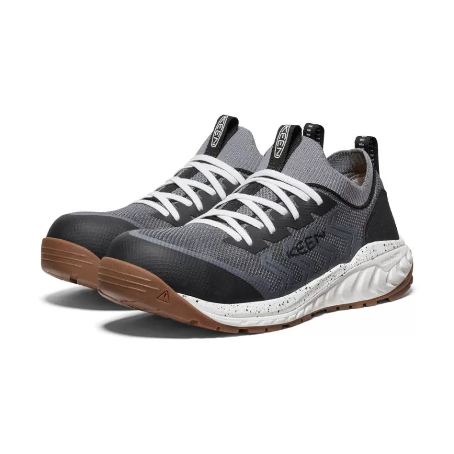 Men KEEN Work Boots & Shoes-Men'S Arvada Shift Work Sneaker (Carbon-Fiber Toe) | Steel Grey/Gum