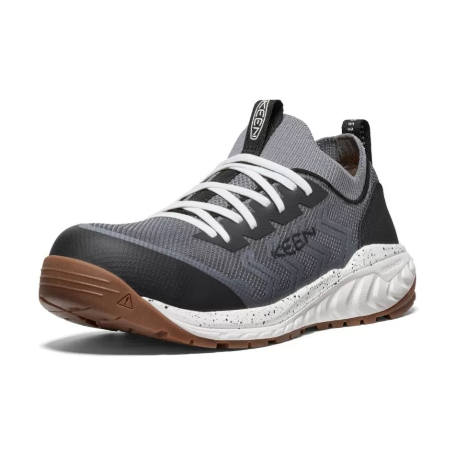 Men KEEN Work Boots & Shoes-Men'S Arvada Shift Work Sneaker (Carbon-Fiber Toe) | Steel Grey/Gum