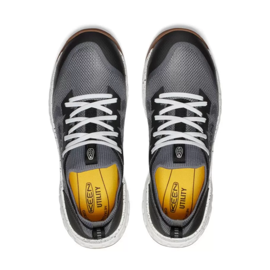 Men KEEN Work Boots & Shoes-Men'S Arvada Shift Work Sneaker (Carbon-Fiber Toe) | Steel Grey/Gum