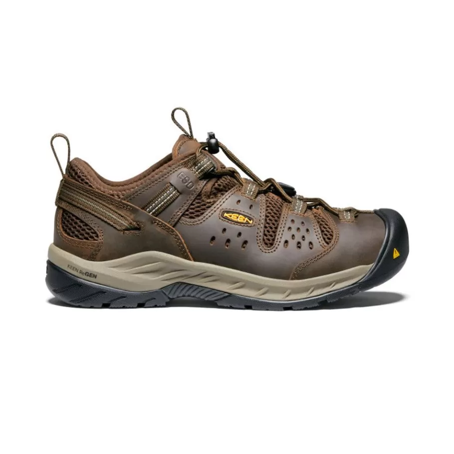 Men KEEN Work Boots & Shoes-Men'S Atlanta Cool Ii Esd (Soft Toe) | Cascade Brown/Forest Night