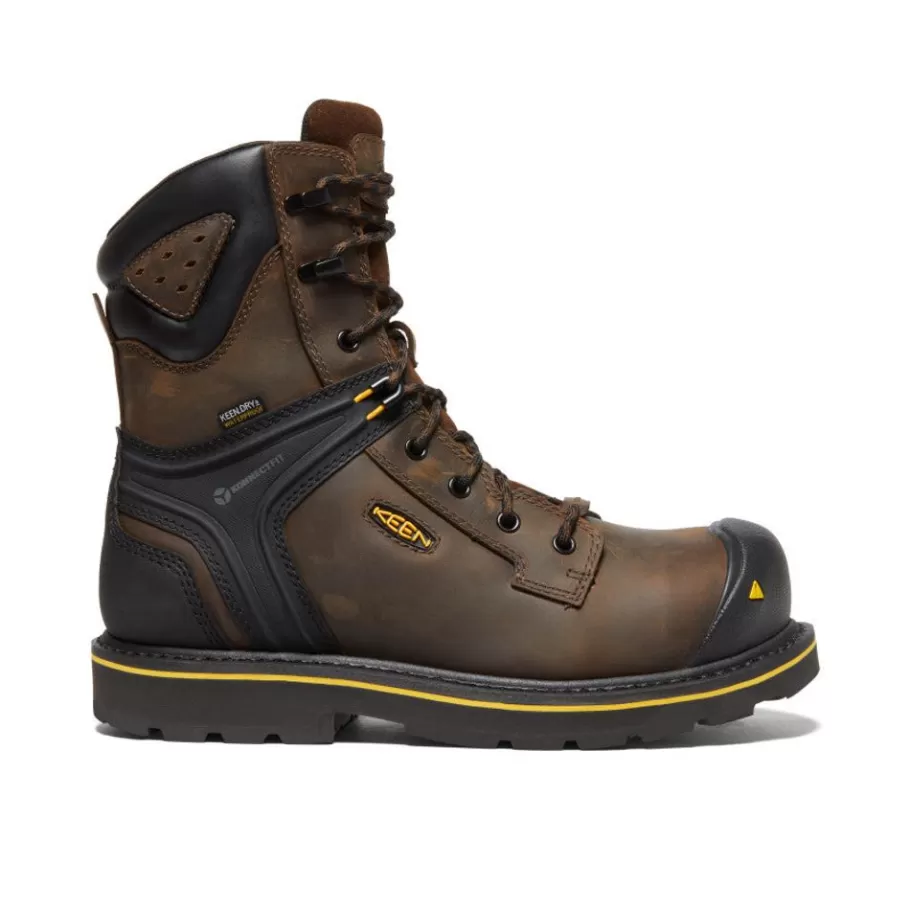 Men KEEN Work Boots & Shoes-Men'S Csa Abitibi Ii Waterproof Boot (Carbon-Fiber Toe) | Cascade Brown/Black