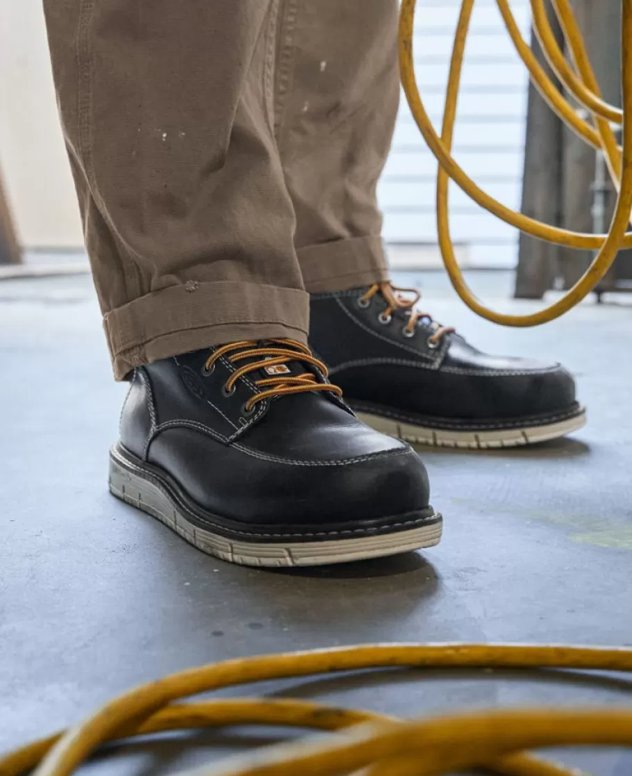 Men KEEN Work Boots & Shoes-Men'S Csa San Jose 6" Waterproof Boot (Aluminum Toe) | Black/Off White