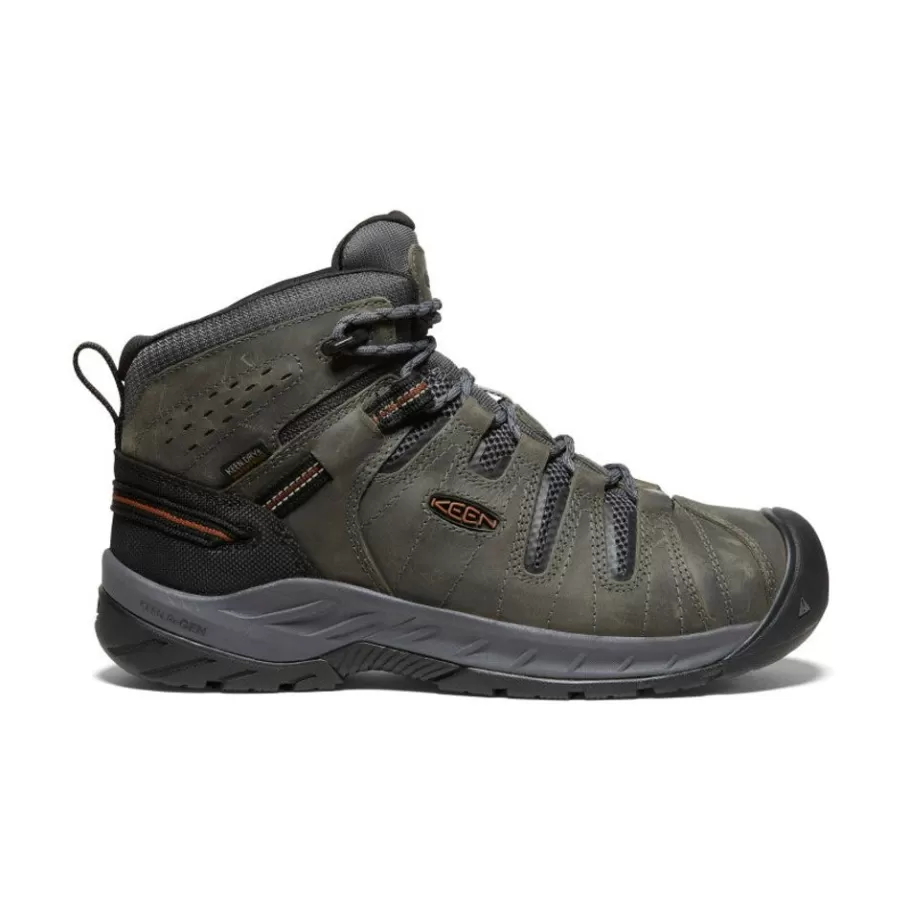 Men KEEN Work Boots & Shoes-Men'S Flint Ii Waterproof Mid (Soft Toe) | Steel Grey/Tortoise Shell