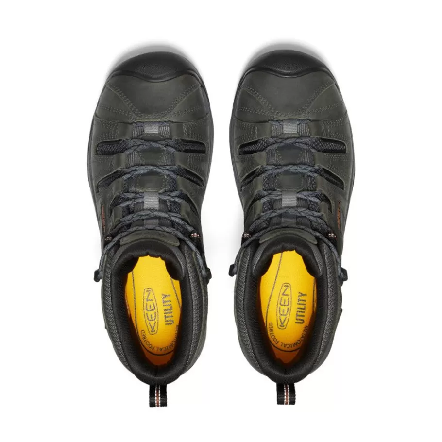 Men KEEN Work Boots & Shoes-Men'S Flint Ii Waterproof Mid (Soft Toe) | Steel Grey/Tortoise Shell