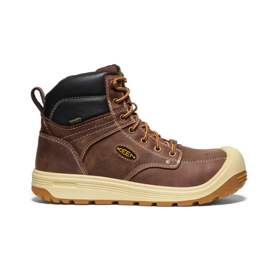 Men KEEN Work Boots & Shoes-Men'S Fort Wayne 6" Waterproof (Carbon-Fiber Toe) | Tortoise Shell/Gum