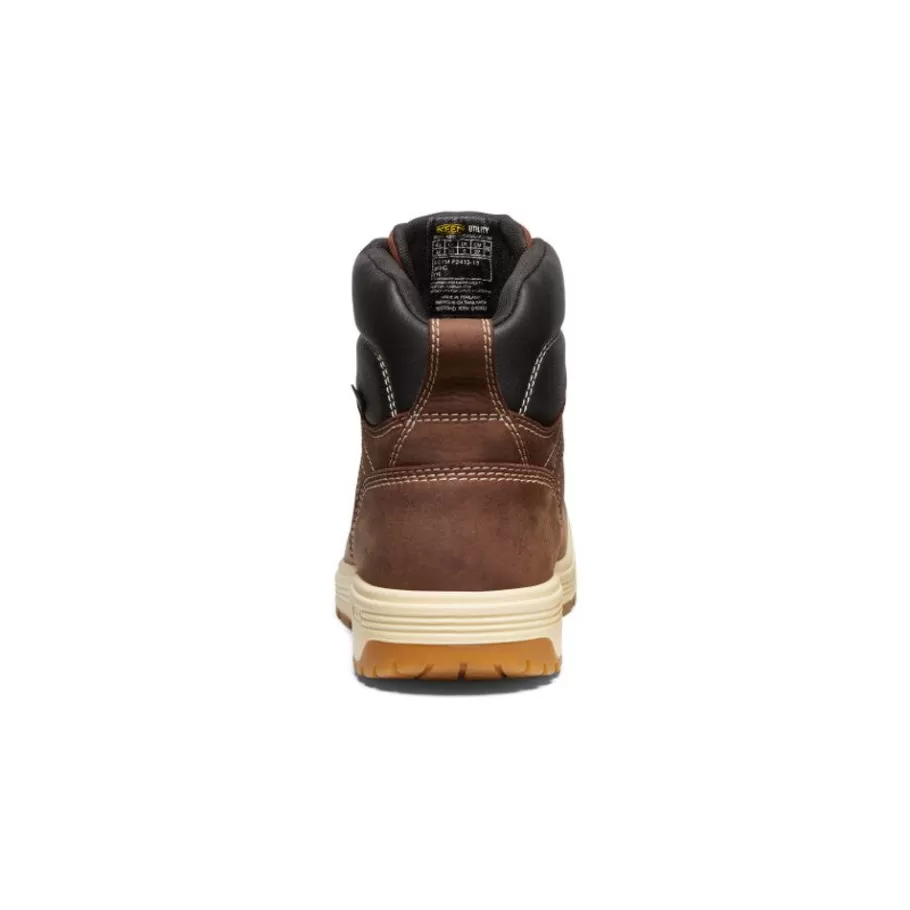 Men KEEN Work Boots & Shoes-Men'S Fort Wayne 6" Waterproof (Carbon-Fiber Toe) | Tortoise Shell/Gum