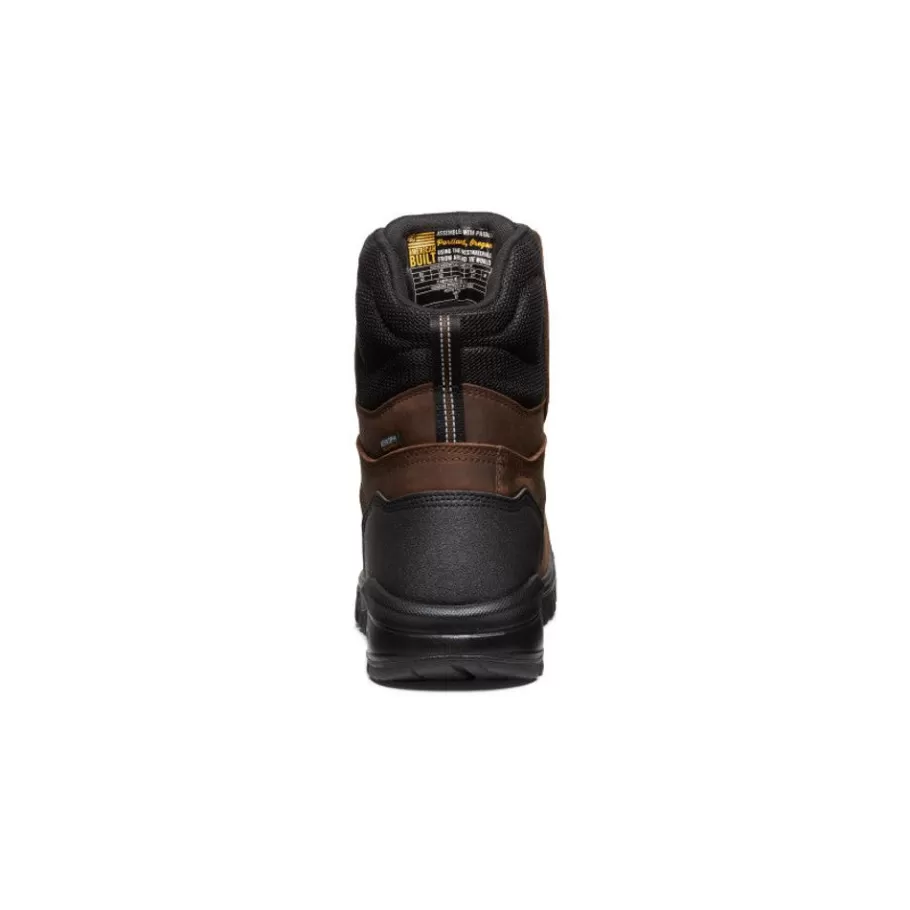 Men KEEN Work Boots & Shoes-Men'S Independence 8" Insulated Waterproof Boot (Carbon Fiber Toe) | Dark Earth/Black