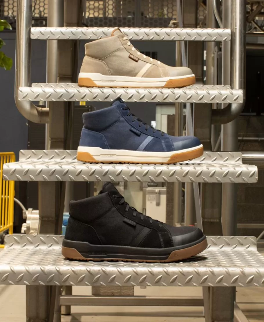 Men KEEN Work Boots & Shoes-Men'S Kenton Mid Work Shoe (Carbon-Fiber Toe) | Naval Academy/Gum