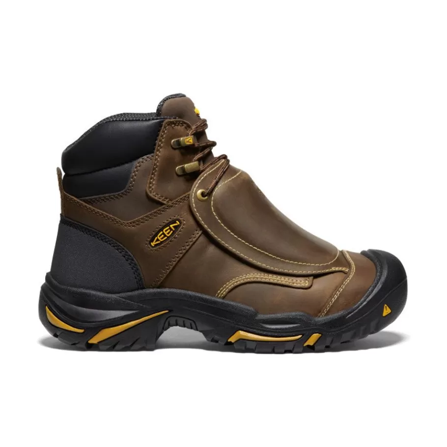 Men KEEN Work Boots & Shoes-Men'S Mt Vernon 6" Met Waterproof Boot (Steel Toe) | Cascade Brown
