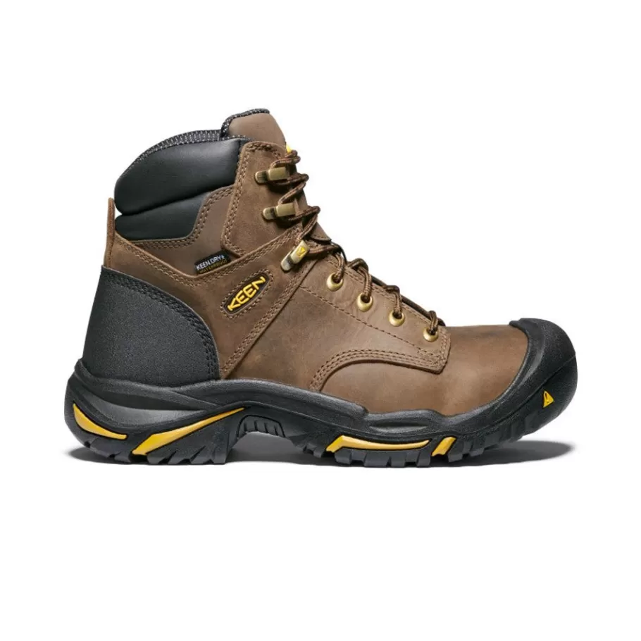 Men KEEN Work Boots & Shoes-Men'S Mt Vernon 6" Waterproof Boot (Steel Toe) | Cascade Brown