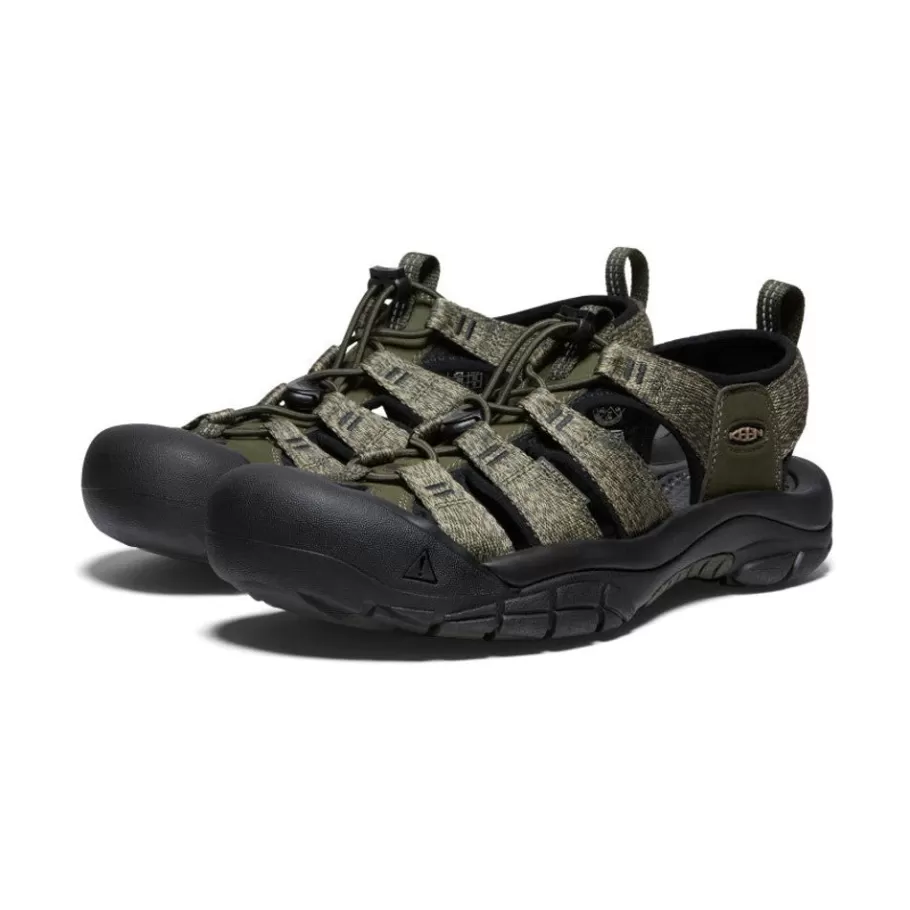 Men KEEN Sandals-Men'S Newport H2 | Forest Night/Black