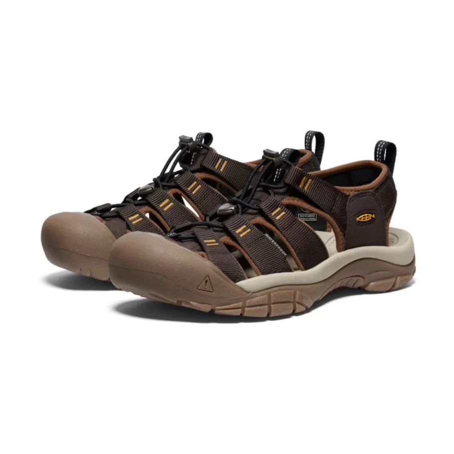 Men KEEN Sandals-Men'S Newport H2 | Java/Golden Yellow