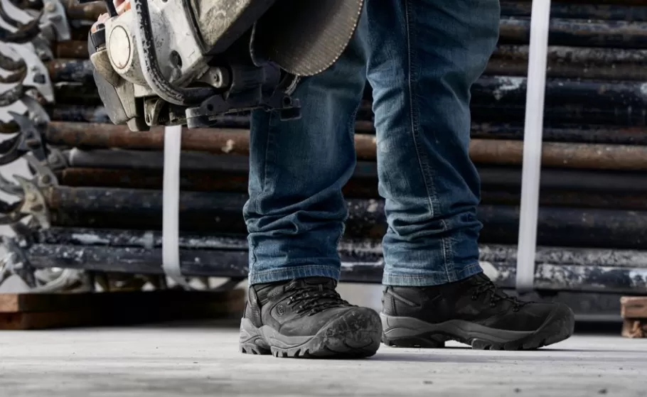 Men KEEN Work Boots & Shoes-Men'S Pittsburgh Energy 6" Waterproof Boot (Carbon Fiber Toe) | Black/Forged Iron