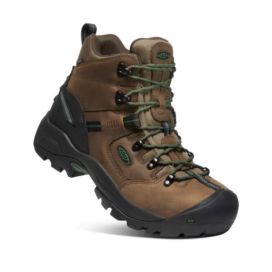 Men KEEN Work Boots & Shoes-Men'S Pittsburgh Energy 6" Waterproof Boot (Carbon Fiber Toe) | Cascade Brown/Greener Pastures