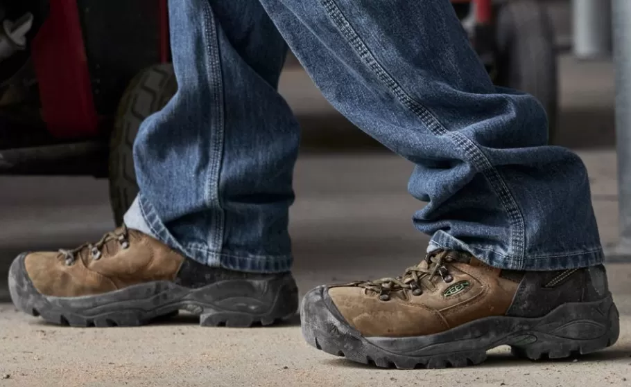 Men KEEN Work Boots & Shoes-Men'S Pittsburgh Energy 6" Waterproof Boot (Carbon Fiber Toe) | Cascade Brown/Greener Pastures