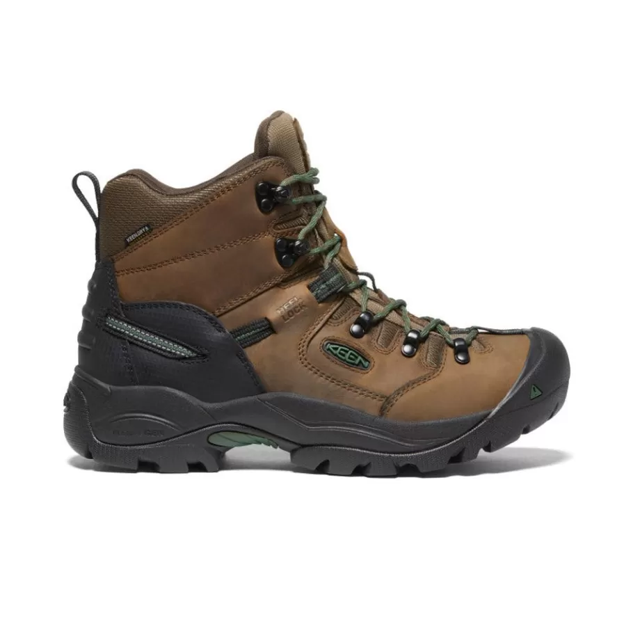 Men KEEN Work Boots & Shoes-Men'S Pittsburgh Energy 6" Waterproof Boot (Soft Toe) | Cascade Brown/Greener Pastures