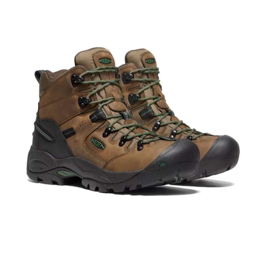 Men KEEN Work Boots & Shoes-Men'S Pittsburgh Energy 6" Waterproof Boot (Soft Toe) | Cascade Brown/Greener Pastures
