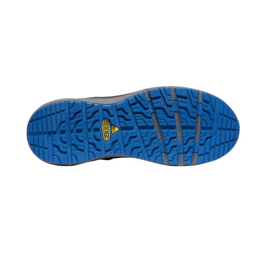 Men KEEN Work Boots & Shoes-Men'S Red Hook Waterproof Boot (Carbon-Fiber Toe) | Steel Grey/Bright Cobalt