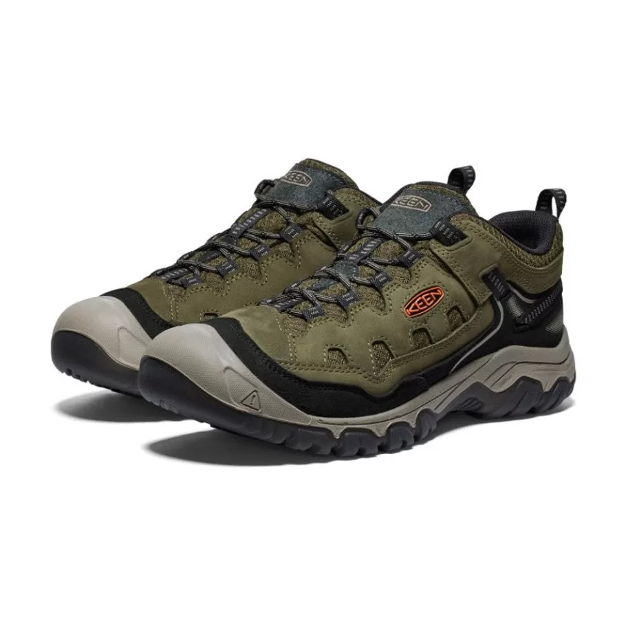 Men KEEN Shoes-Men'S Targhee Iv Vented Hiking Shoe | Dark Olive/Gold Flame