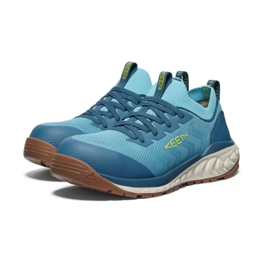 Women KEEN Work Boots & Shoes-Women'S Arvada Shift Work Sneaker (Carbon-Fiber Toe) | Reef Waters/Legion Blue