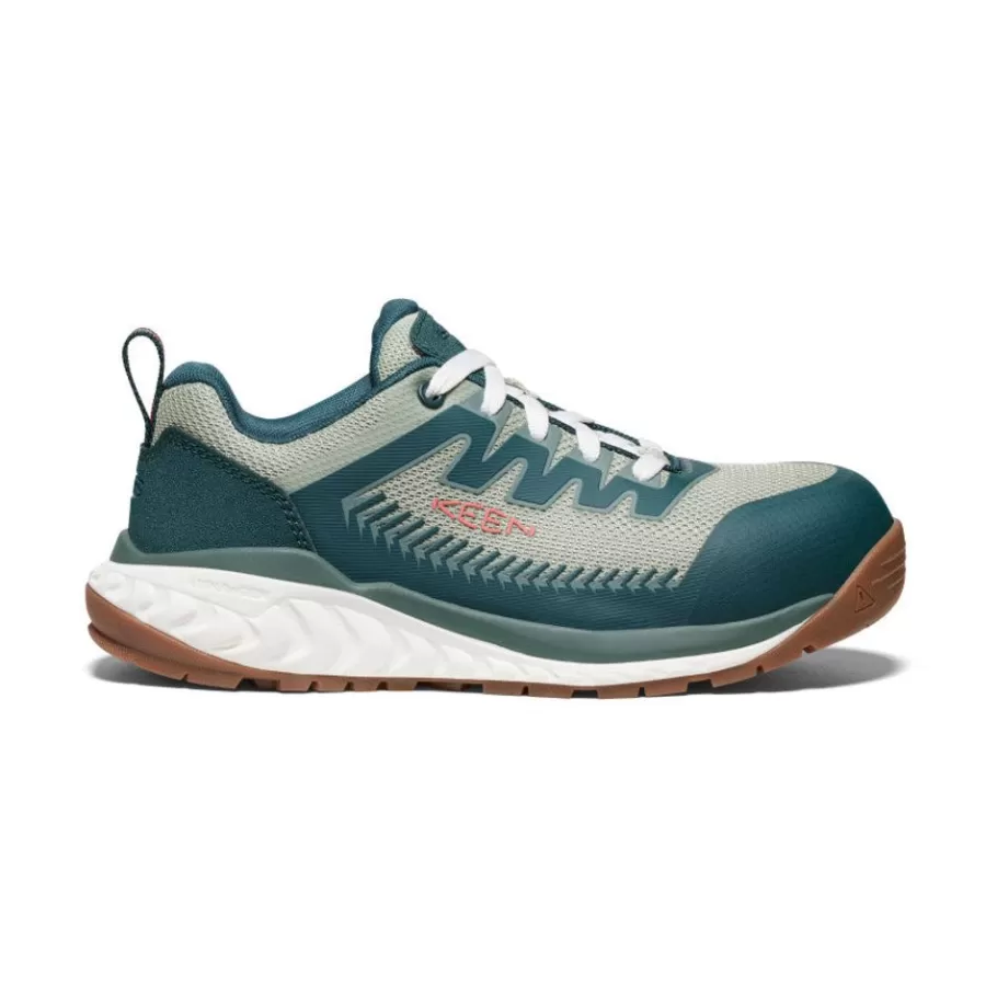 Women KEEN Work Boots & Shoes-Women'S Arvada Work Sneaker (Carbon-Fiber Toe) | Sea Moss/Desert Sage