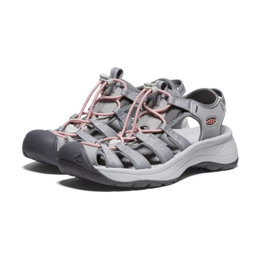 Women KEEN Sandals-Women'S Astoria West Sandal | Grey/Coral