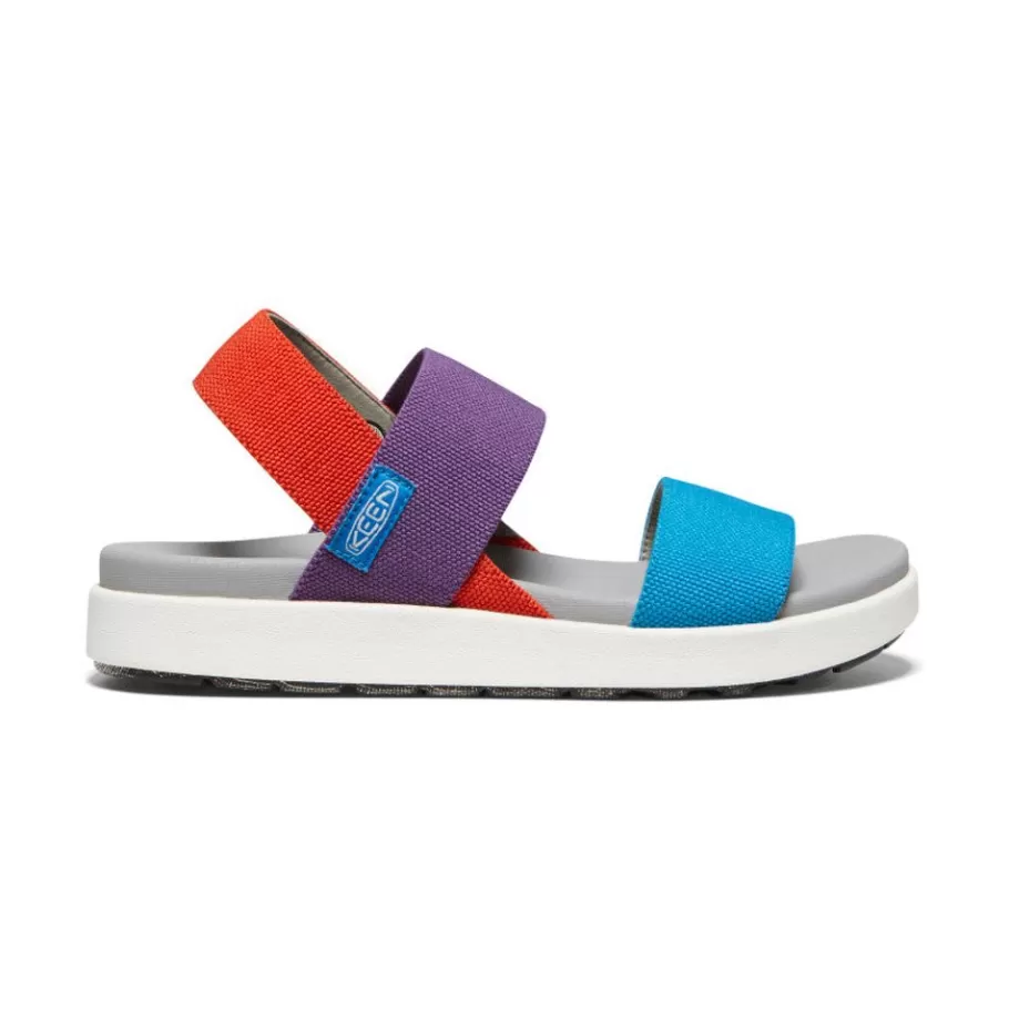 Women KEEN Sandals-Women'S Elle Backstrap Sandal | Charisma/Red Clay/Fjord Blue Tri-Tone