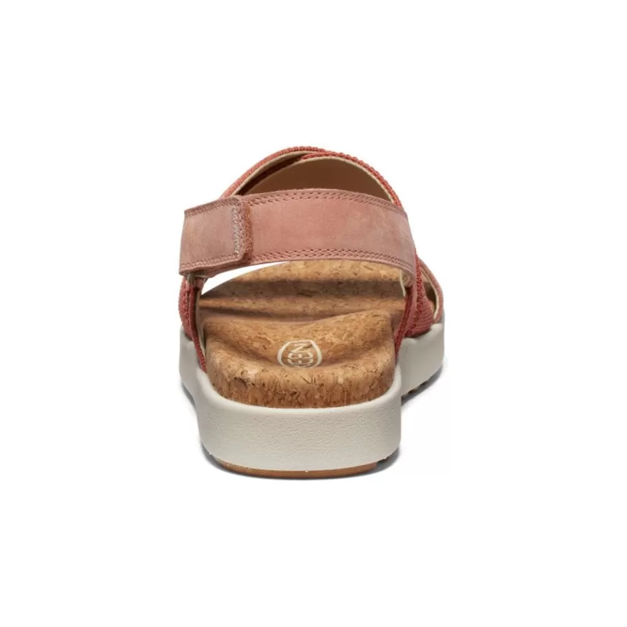 Women KEEN Sandals-Women'S Elle Criss Cross Sandal | Baked Clay/Cork