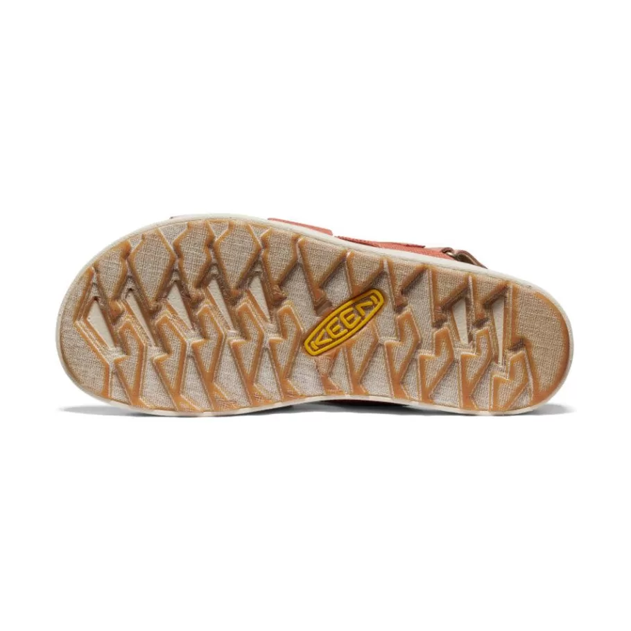 Women KEEN Sandals-Women'S Elle Criss Cross Sandal | Baked Clay/Cork