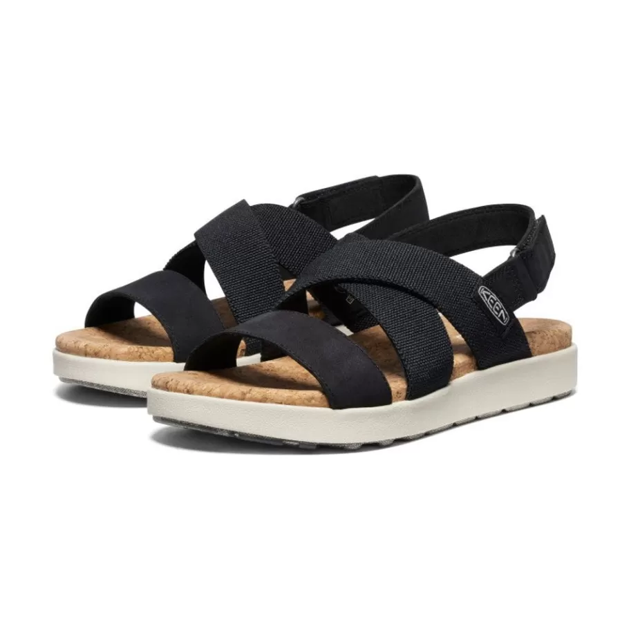 Women KEEN Sandals-Women'S Elle Criss Cross Sandal | Black/Birch